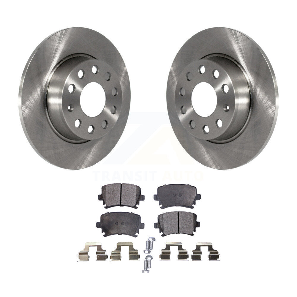 Rotors de frein arrière et Kit de plaquettes semi-métalliques pour Volkswagen GTI Eos Audi A3 Quattr