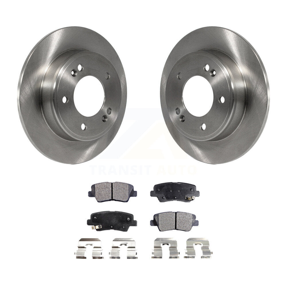 Kit de rotor de frein arrière et de plaquettes semi-métalliques pour Hyundai Elantra Kia Forte GT Sou