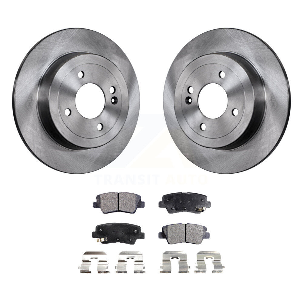 Kit de disques de frein à disque arrière et plaquettes semi-métalliques pour Hyundai Accent Kia Rio