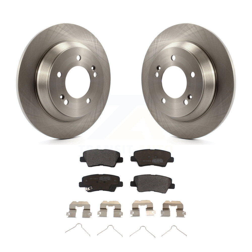 Kit de rotor de frein arrière et de plaquettes semi-métalliques pour Kia Rondo avec stationnement manuel