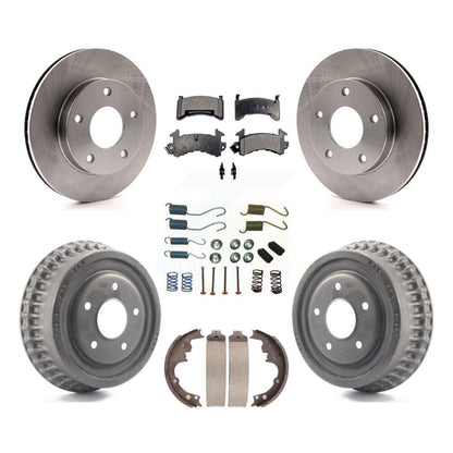 Rotors de frein avant et arrière, Kit de plaquettes et tambours semi-métalliques (7 pièces) pour Chevrolet S10 GM