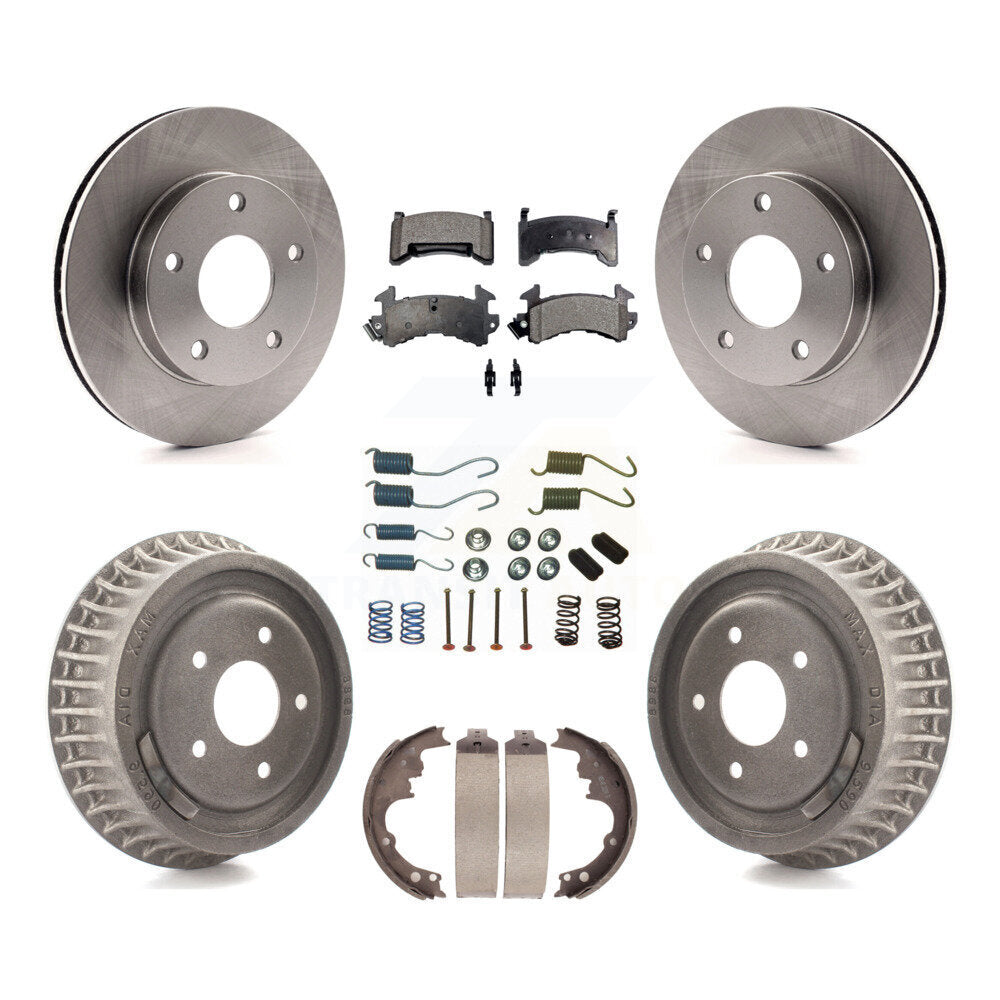 Rotors de frein avant et arrière, Kit de plaquettes et tambours semi-métalliques (7 pièces) pour Chevrolet S10 GM