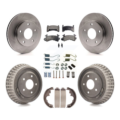 Rotors de frein avant et arrière, Kit de plaquettes et tambours semi-métalliques (7 pièces) pour Chevrolet S10 GM