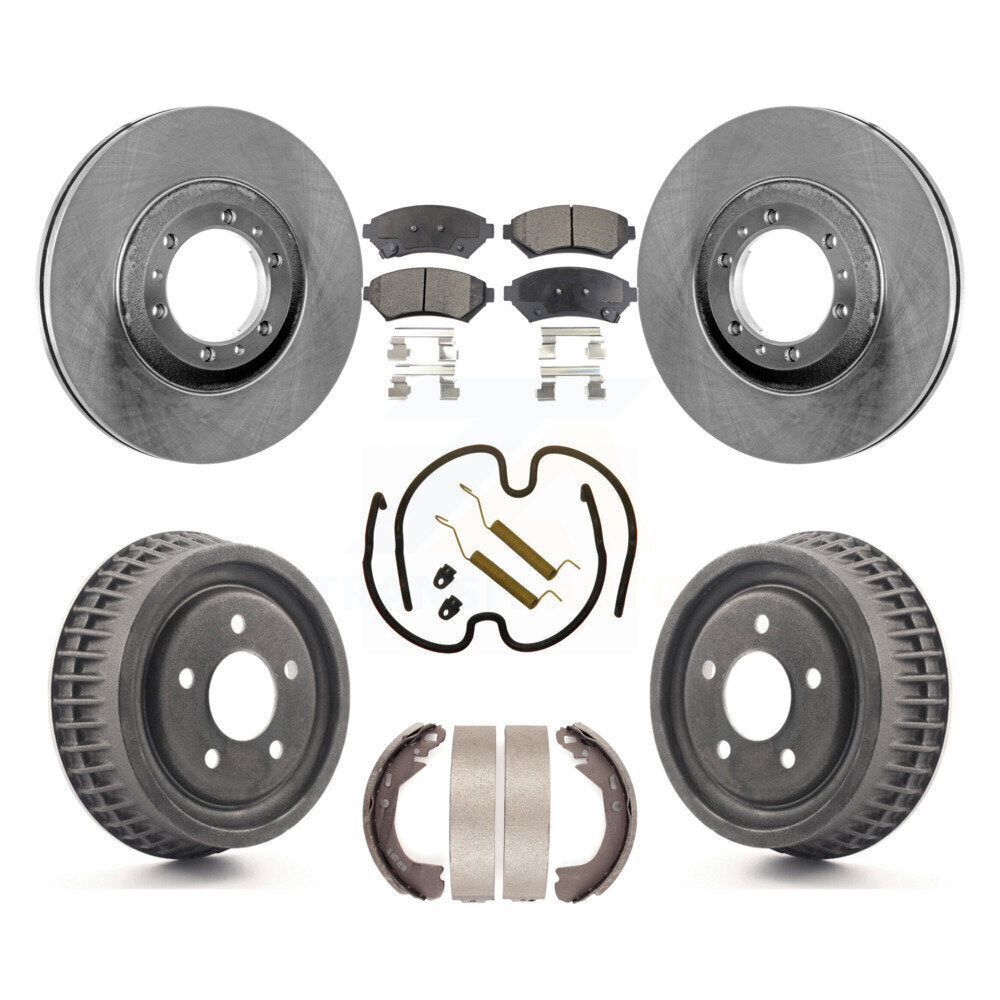 Kit de tambour à plaquettes semi-métalliques, Rotor de frein à disque avant et arrière (7 pièces) pour Pontiac Montan
