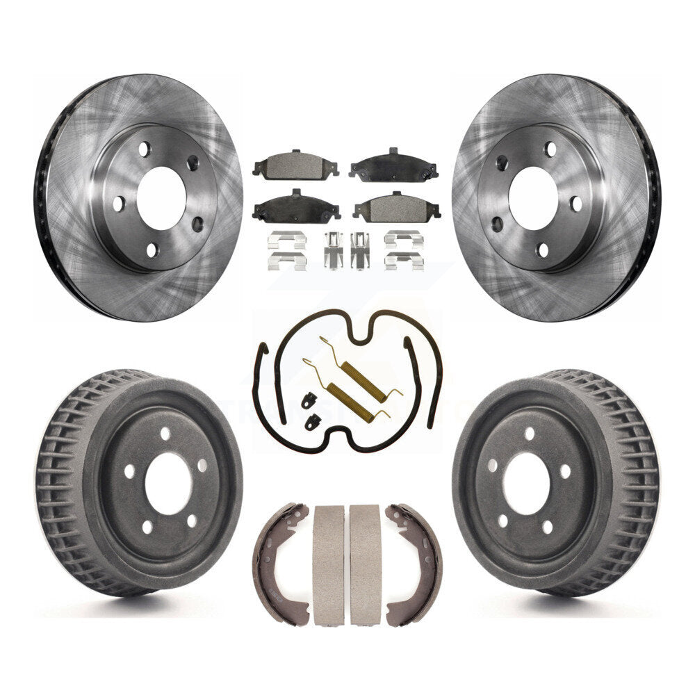 Kit de plaquettes et de tambour semi-métalliques pour Rotor de frein avant et arrière (7 pièces) pour Pontiac Grand A