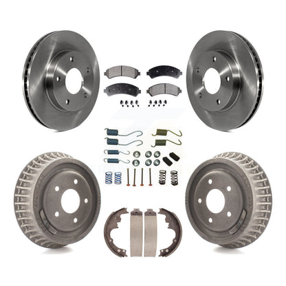 Rotor de frein à disque avant et arrière, Kit de plaquettes et de tambour semi-métalliques (7 pièces) pour Chevrolet S1