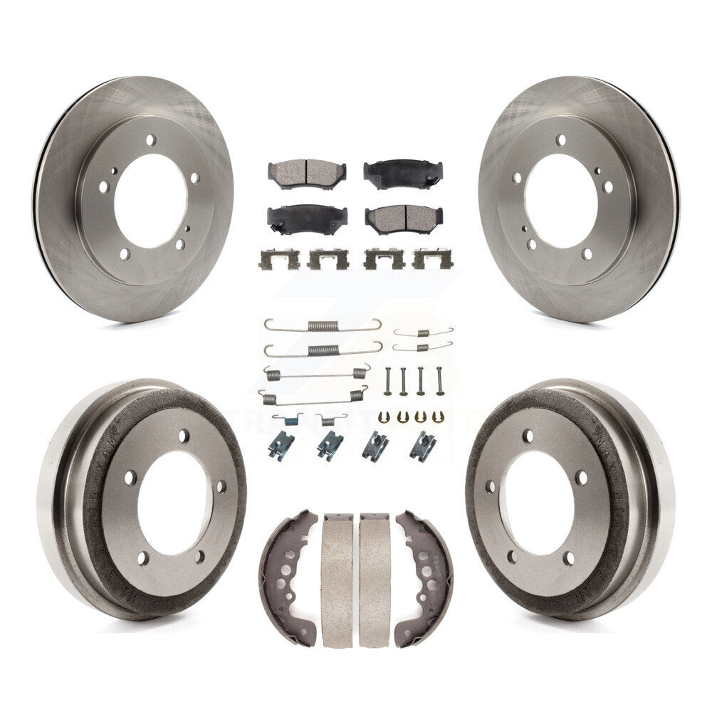 Rotors de frein avant et arrière, Kit de plaquettes et tambours semi-métalliques (7 pièces) pour Chevrolet Tracke
