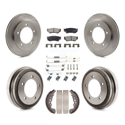 Rotors de frein avant et arrière, Kit de plaquettes et tambours semi-métalliques (7 pièces) pour Chevrolet Tracke