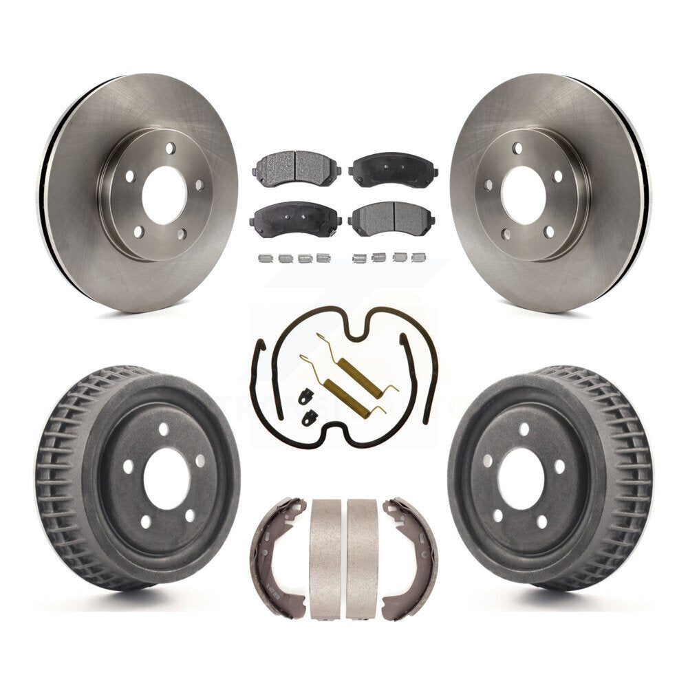Kit de tambour à plaquettes semi-métalliques, Rotor de frein à disque avant et arrière (7 pièces) pour Pontiac Montan