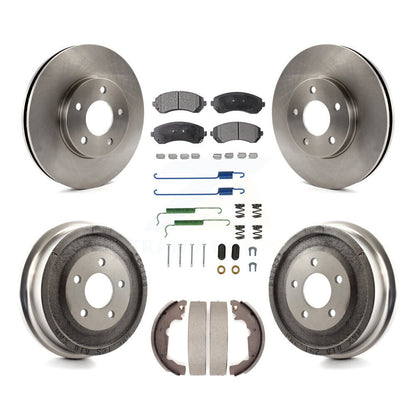 Rotor de frein à disque avant et arrière, Kit de plaquettes et de tambour semi-métalliques (7 pièces) pour Pontiac Azte