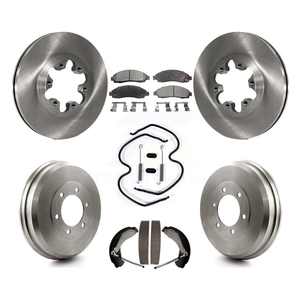Kit de plaquettes et de tambour semi-métalliques pour Rotor de frein avant et arrière (7 pièces) pour Chevrolet Colorad