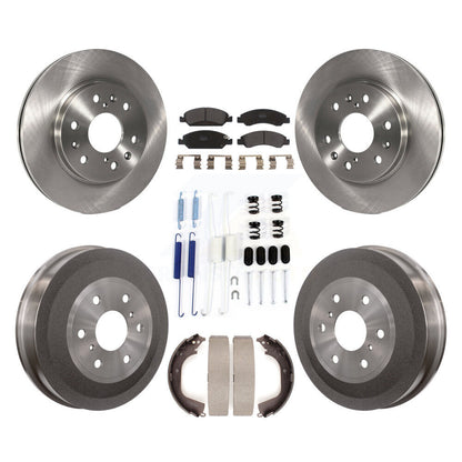 Kit de tambour à plaquettes semi-métalliques, Rotor de frein à disque avant et arrière (7 pièces) pour GMC Sierra 150