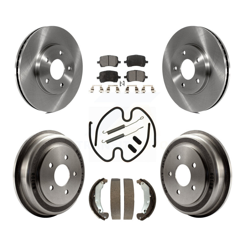 Rotor de frein à disque avant et arrière, Kit de plaquettes et de tambour semi-métalliques (7 pièces) pour Chevrolet HH