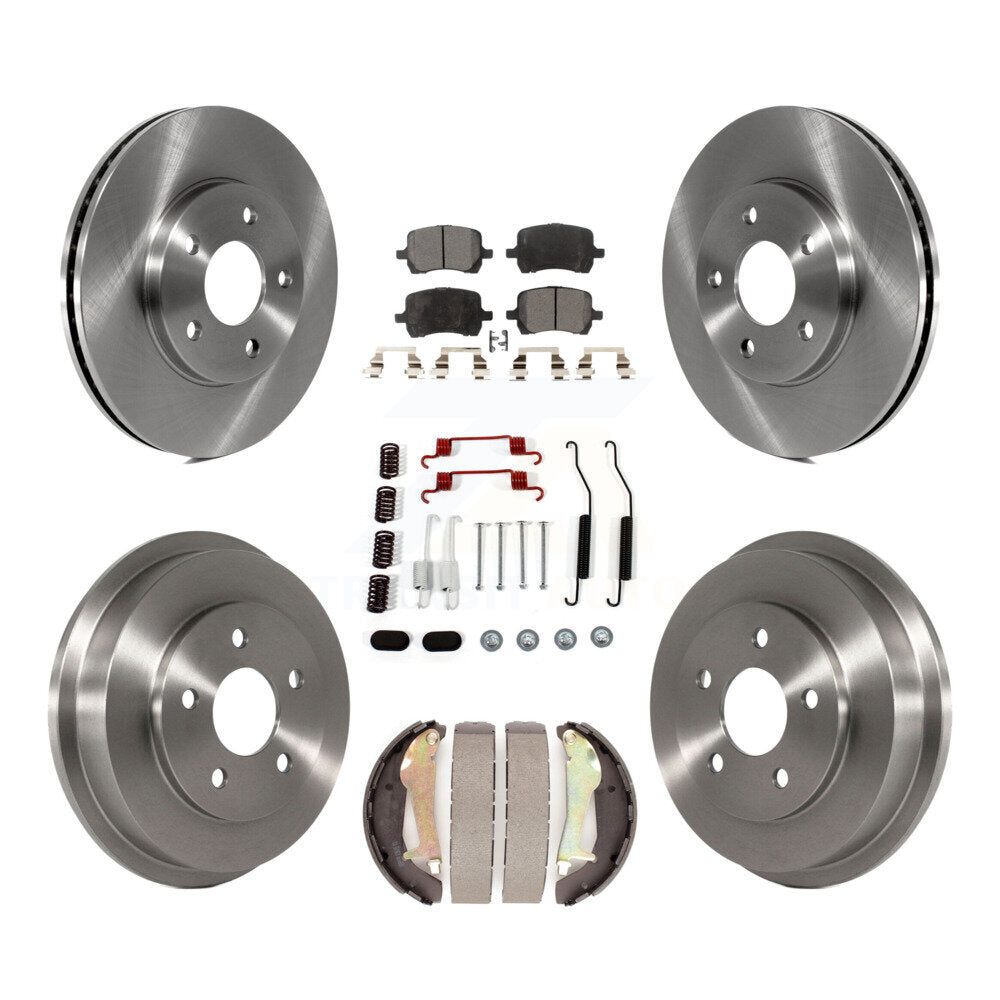 Rotor de frein à disque avant et arrière, Kit de plaquettes et de tambour semi-métalliques (7 pièces) pour Chevrolet HH
