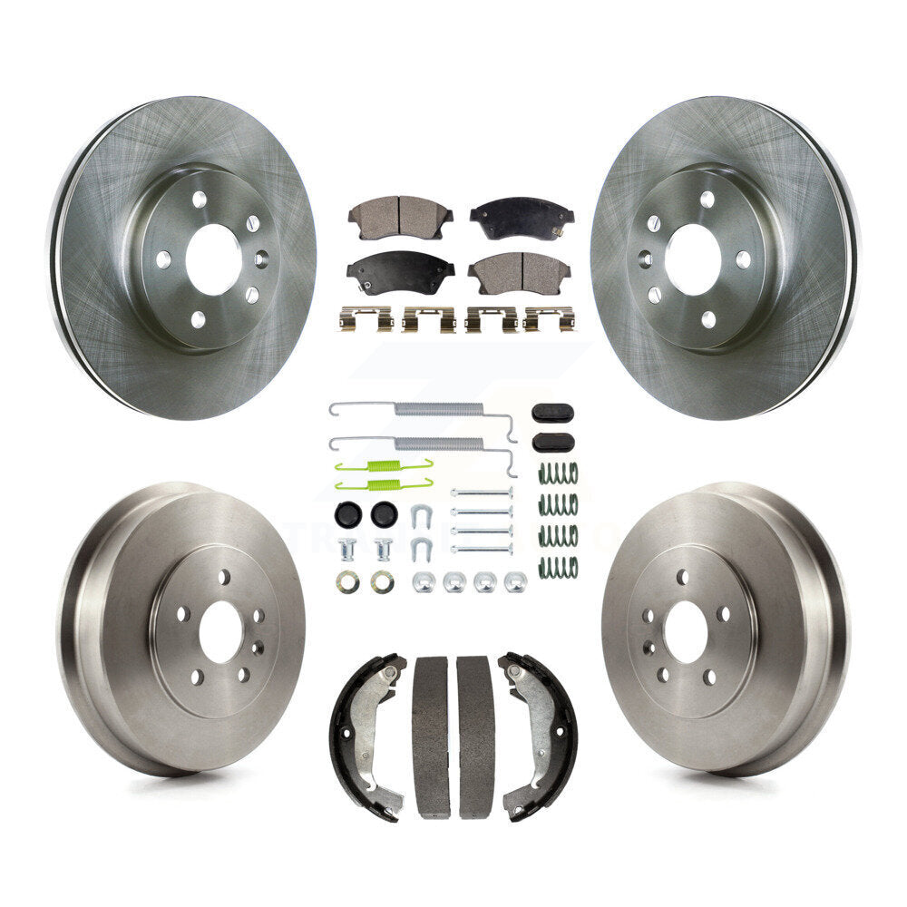 Kit de tambour à plaquettes semi-métalliques, Rotor de frein à disque avant et arrière (7 pièces) pour Chevrolet Cruz