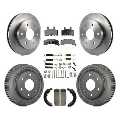 Rotors de frein à disque avant et arrière, plaquettes semi-métalliques et Kit de tambour (7 pièces) pour GMC Yuko