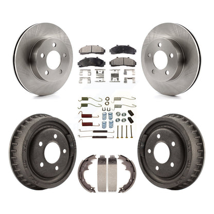 Rotors de frein avant et arrière, Kit de plaquettes et tambour semi-métalliques (7 pièces) pour Ford Ranger Mazd