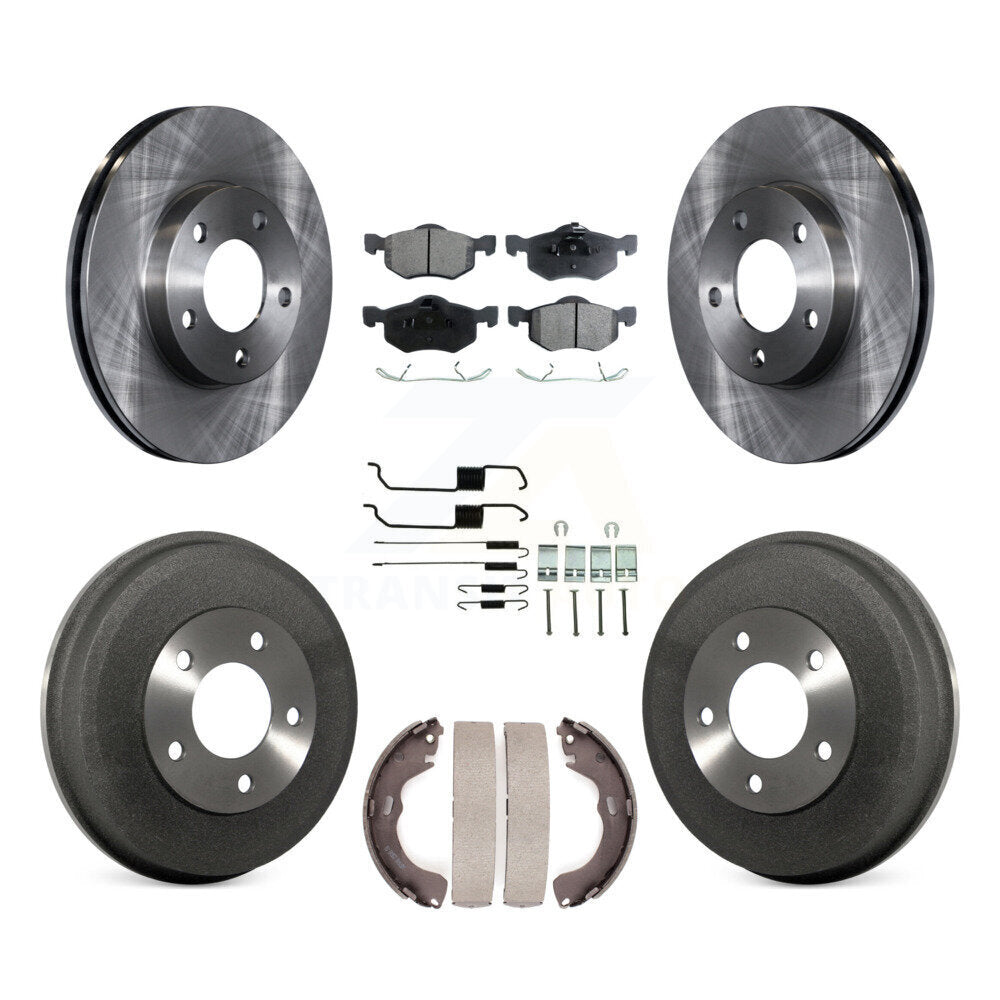 Rotors de frein avant et arrière, Kit de plaquettes et tambours semi-métalliques (7 pièces) pour Ford Escape Mazd