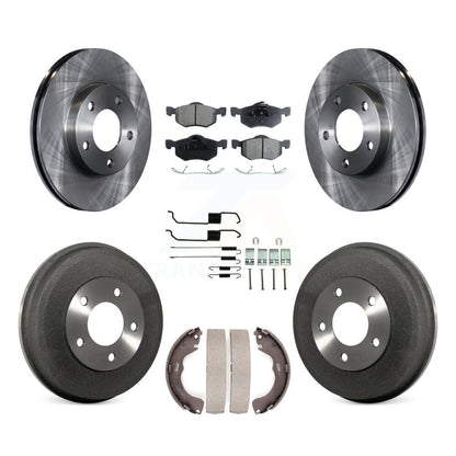 Rotors de frein avant et arrière, Kit de plaquettes et tambours semi-métalliques (7 pièces) pour Ford Escape Mazd