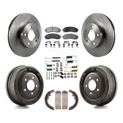 Rotors de frein avant et arrière, Kit de plaquettes et tambour semi-métalliques (7 pièces) pour Ford Ranger Mazd