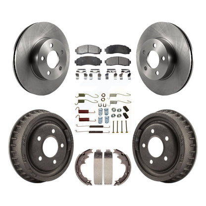 Rotors de frein avant et arrière, Kit de plaquettes et tambour semi-métalliques (7 pièces) pour Ford Ranger Mazd