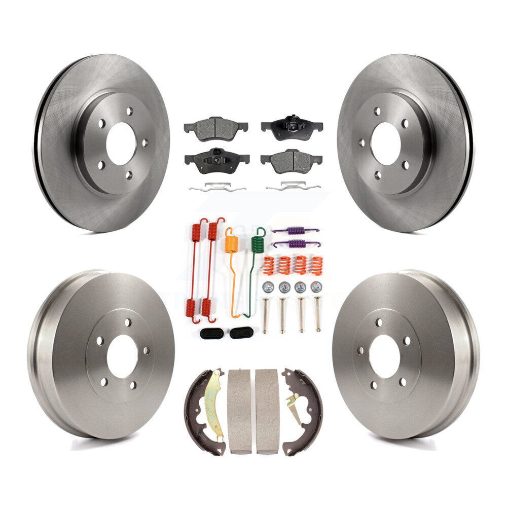 Rotors de frein avant et arrière, Kit de plaquettes et tambours semi-métalliques (7 pièces) pour Ford Escape Mazd