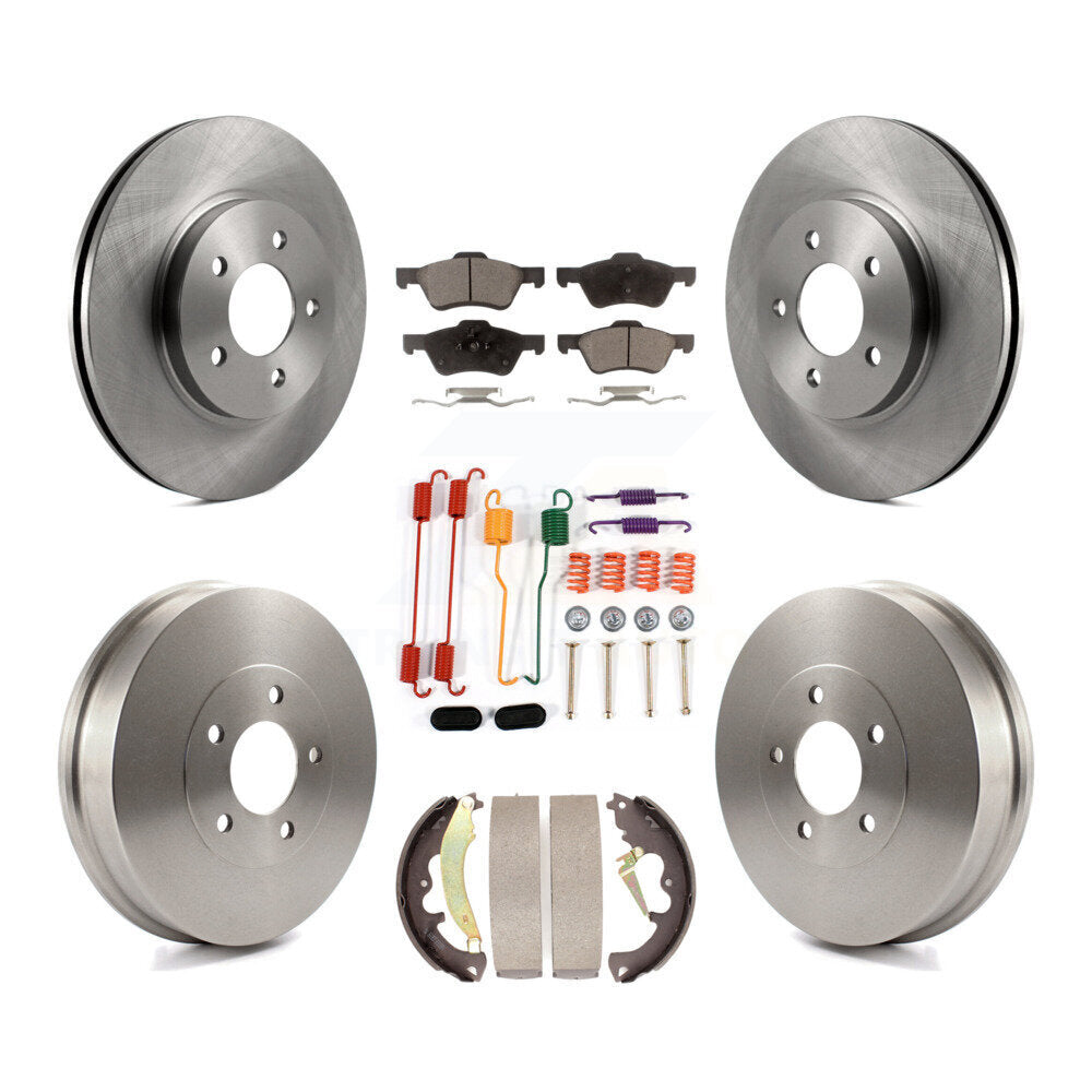 Kit de tambour à plaquettes semi-métalliques pour rotors de frein avant et arrière (7 pièces) pour Ford Escape Mercur