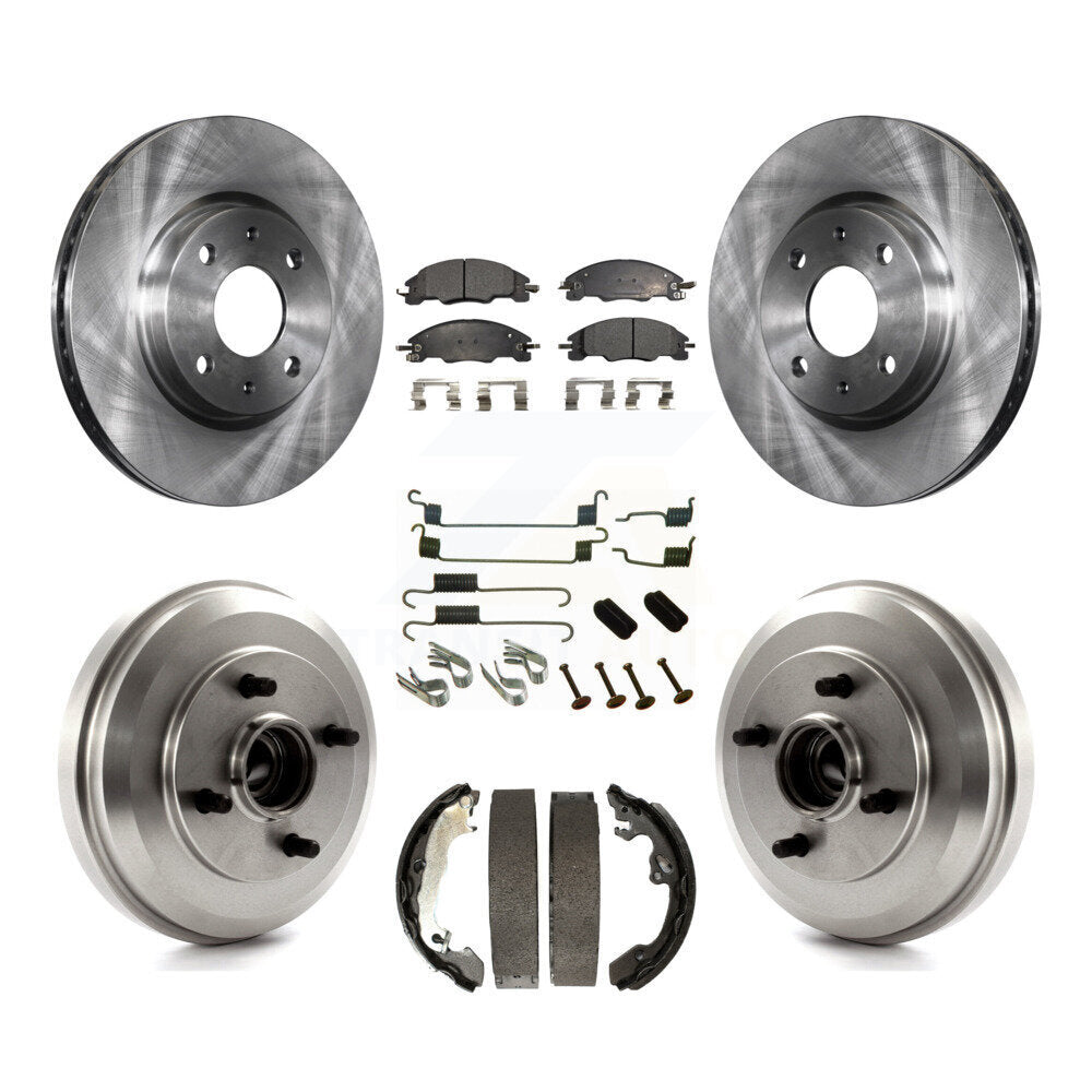 Kit de tambour à plaquettes semi-métalliques pour rotor de frein avant et arrière (7 pièces) pour Ford Focu 2009-2011