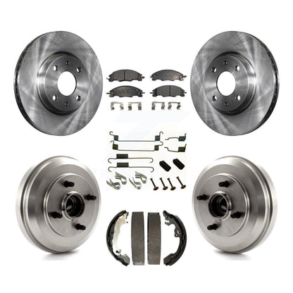 Kit de tambour à plaquettes semi-métalliques pour rotor de frein avant et arrière (7 pièces) pour Ford Focu 2009-2011