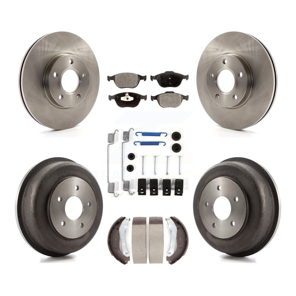 Kit de tambour à plaquettes semi-métalliques pour Rotor de frein avant et arrière (7 pièces) pour Ford Transit Connect