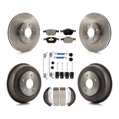 Kit de tambour à plaquettes semi-métalliques pour Rotor de frein avant et arrière (7 pièces) pour Ford Transit Connect