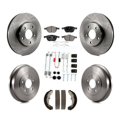 Kit de tambour à plaquettes semi-métalliques pour Rotor de frein avant et arrière (7 pièces) pour Ford Focus FMSI = 100