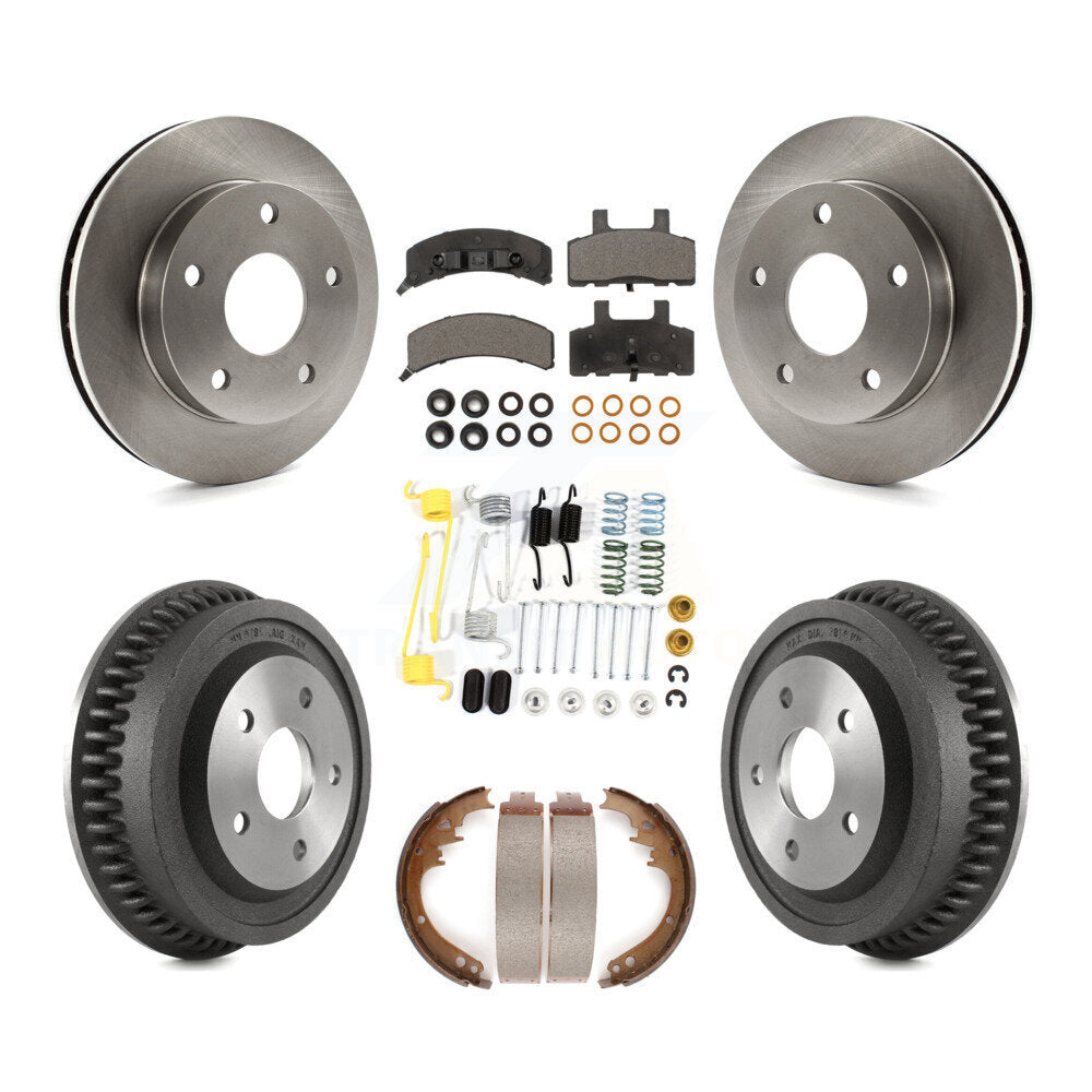 Kit de plaquettes et de tambour semi-métalliques pour Rotor de frein avant et arrière (7 pièces) pour Dodge Ram 1500 4W