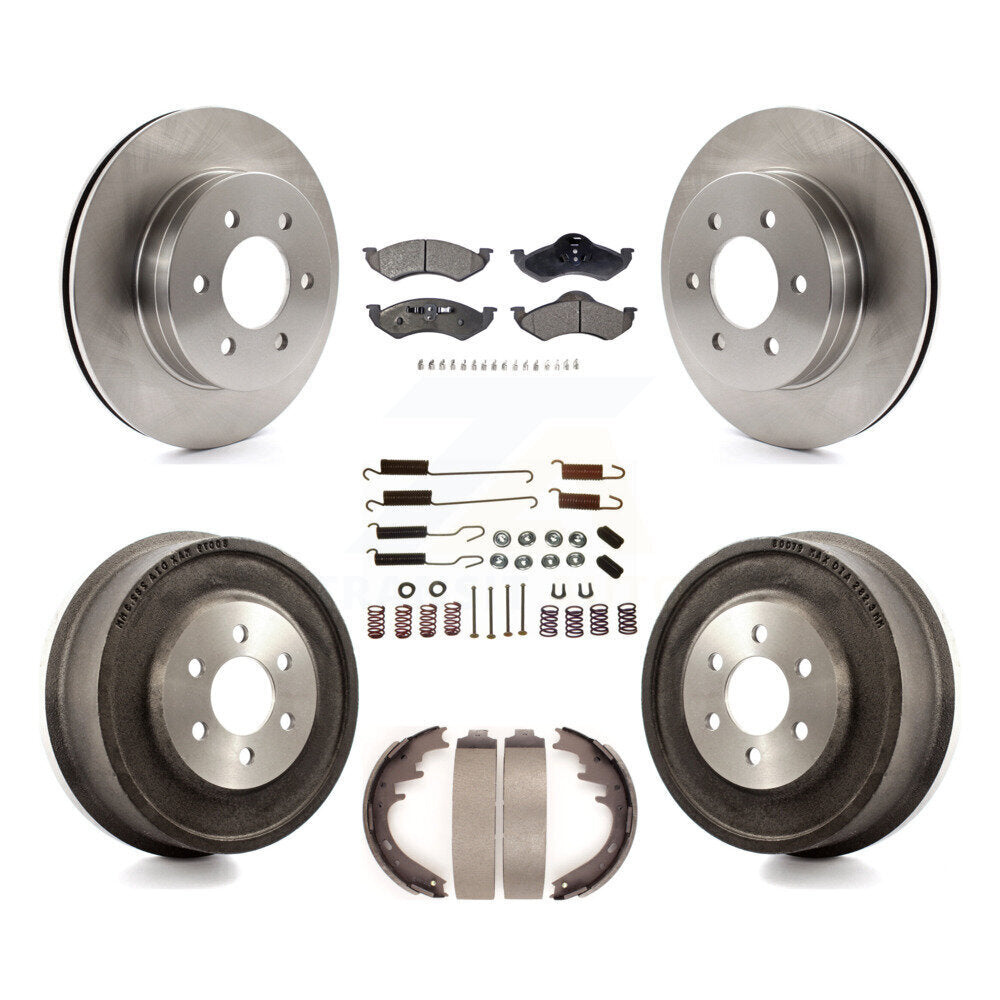 Kit de tambour à plaquettes semi-métalliques pour Rotor de frein avant et arrière (7 pièces) pour Dodge Dakota Durang