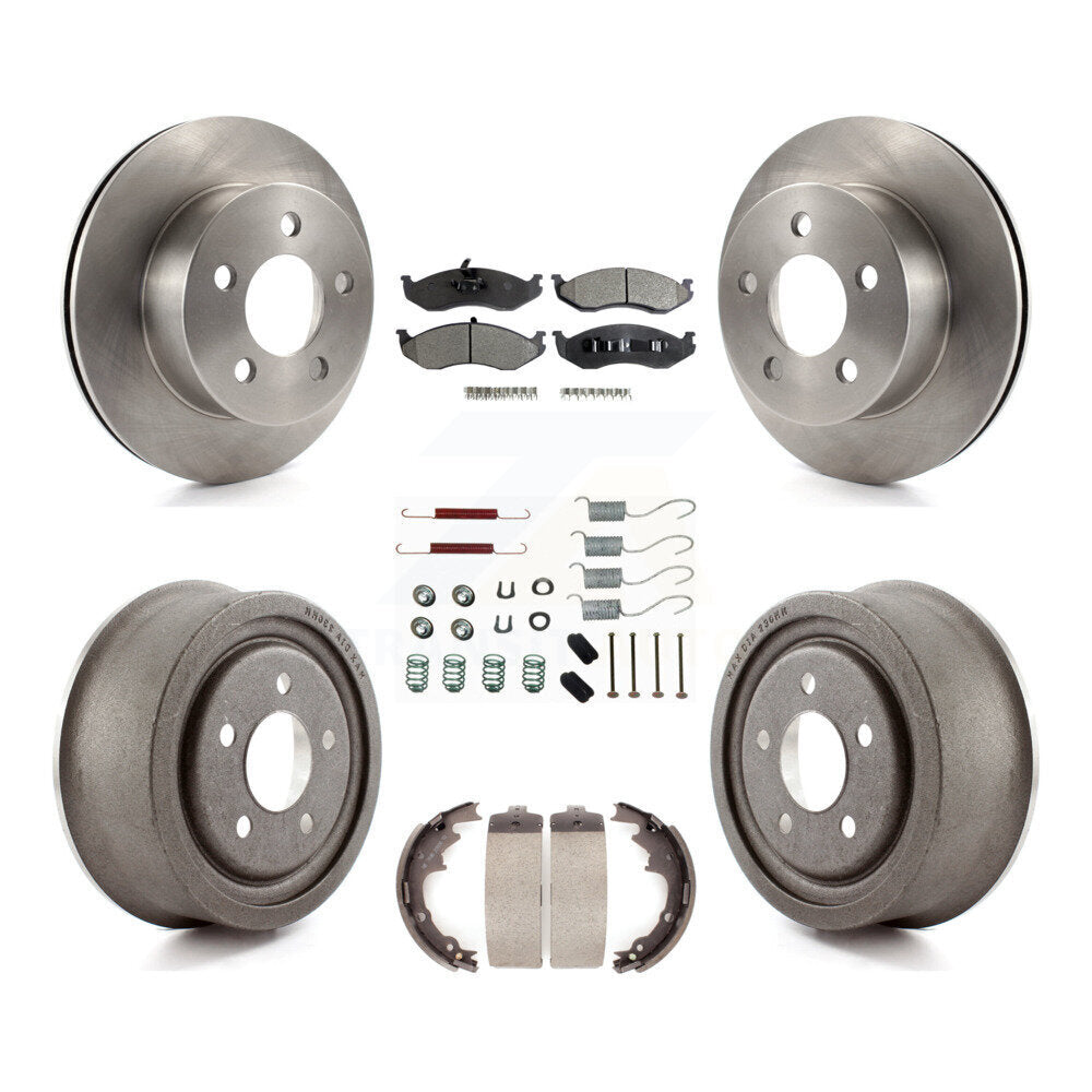 Kit de plaquettes et de tambour semi-métalliques pour Rotor de frein avant et arrière (7 pièces) pour Jeep Wrangler T