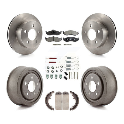 Kit de plaquettes et de tambour semi-métalliques pour Rotor de frein avant et arrière (7 pièces) pour Jeep Wrangler T