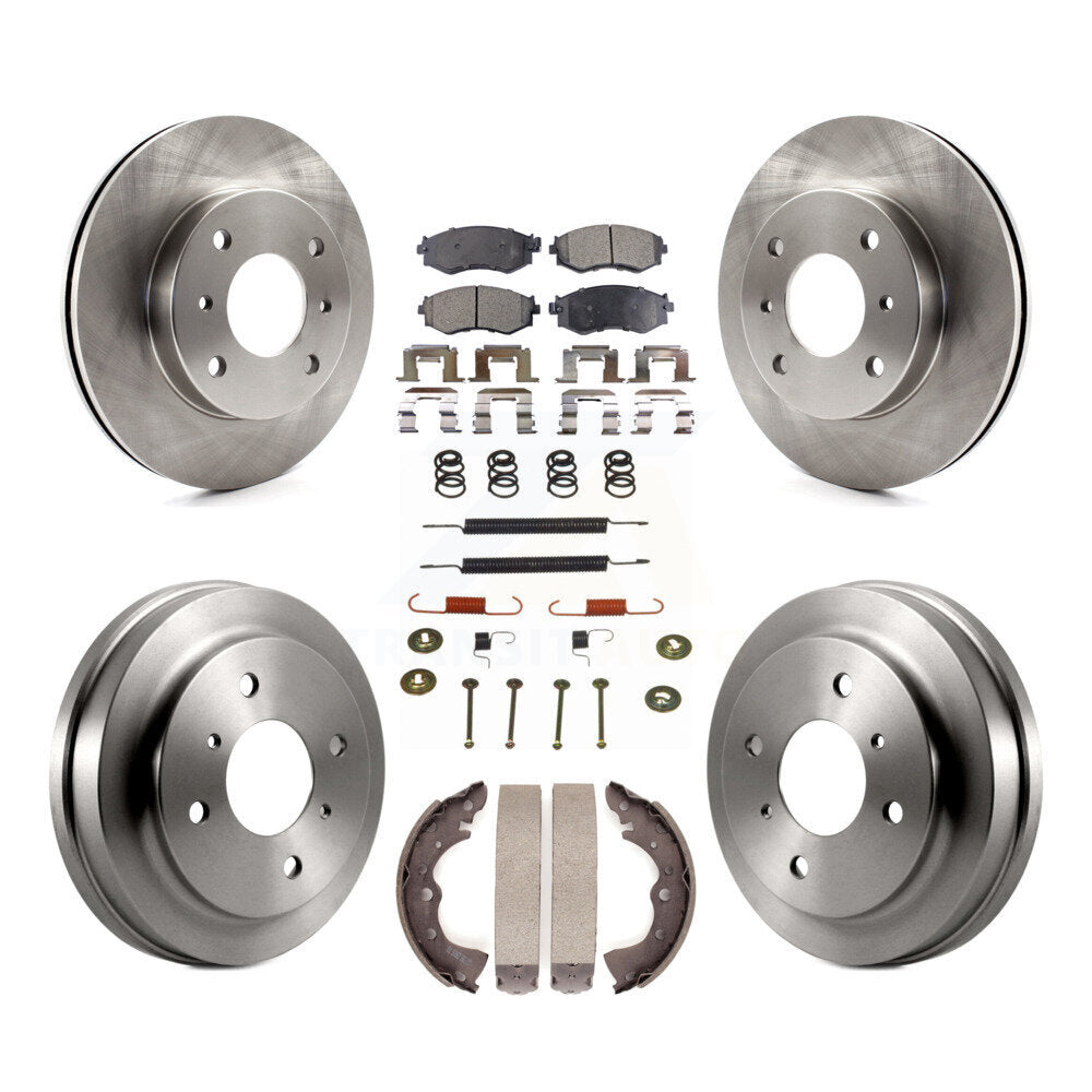 Kit de plaquettes et tambours semi-métalliques pour Rotor de frein avant et arrière (7 pièces) pour Nissan Sentra 1.8