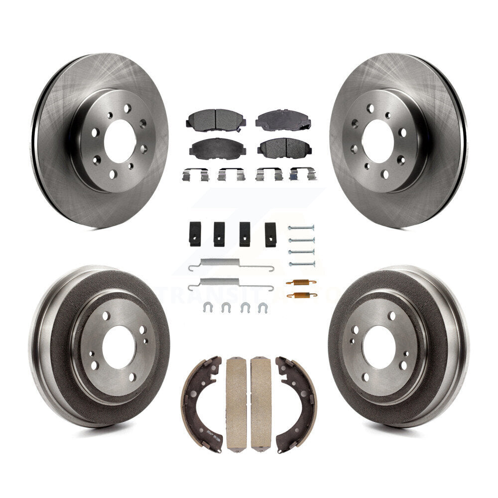 Kit de tambour à plaquettes semi-métalliques pour Rotor de frein avant et arrière (7 pièces) pour Honda Civic Acura E