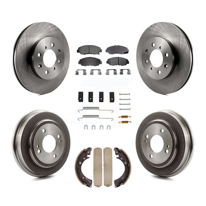 Kit de tambour à plaquettes semi-métalliques pour Rotor de frein avant et arrière (7 pièces) pour Honda Civic Acura E