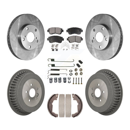 Kit de tambour à plaquettes semi-métalliques pour rotors de frein avant et arrière (7 pièces) pour Toyota Sienn 98-03