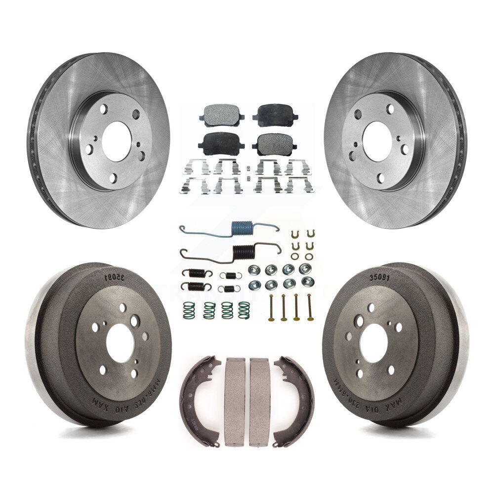 Kit de plaquettes et de tambour semi-métalliques de Rotor de frein avant et arrière (7 pièces) pour Toyota Solara 2.4