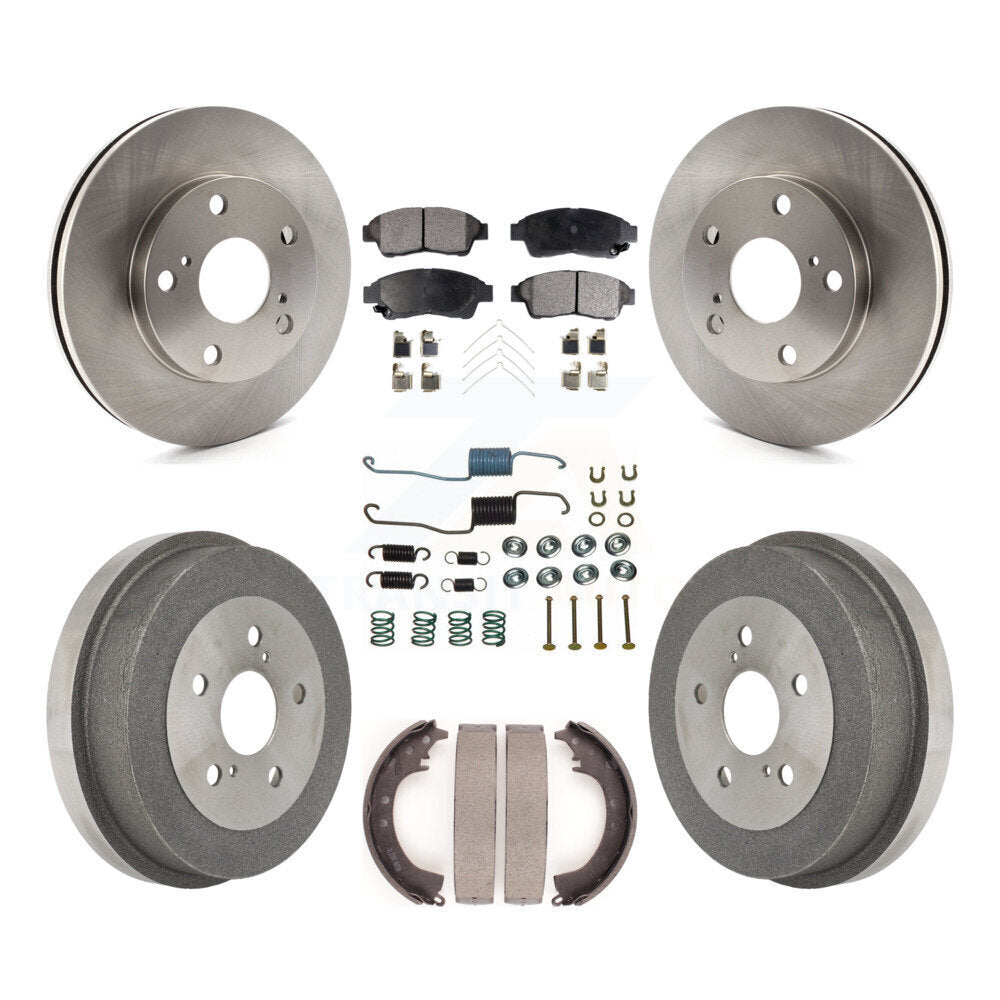 Rotors de frein avant et arrière, Kit de plaquettes et tambours semi-métalliques (7 pièces) pour Toyota Camry 2.2