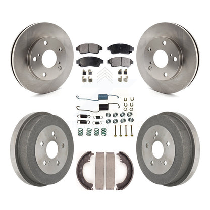 Rotors de frein avant et arrière, Kit de plaquettes et tambours semi-métalliques (7 pièces) pour Toyota Camry 2.2