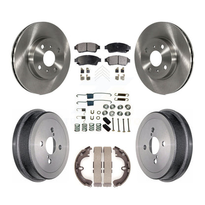 Kit de plaquettes et de tambour semi-métalliques de Rotor de frein avant et arrière (7 pièces) pour Toyota Corolla Ge