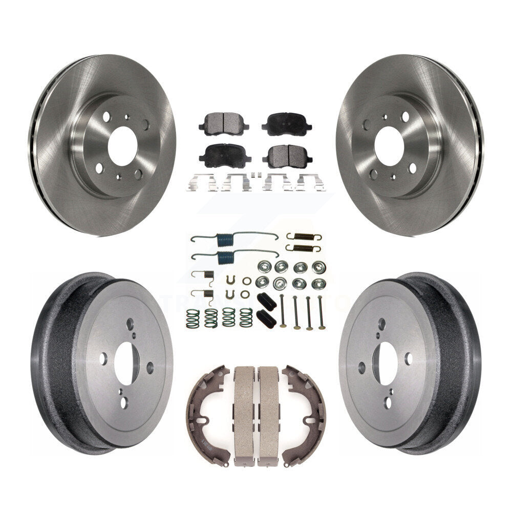 Kit de tambour à plaquettes semi-métalliques pour Rotor de frein avant et arrière (7 pièces) pour Toyota Corolla Priz