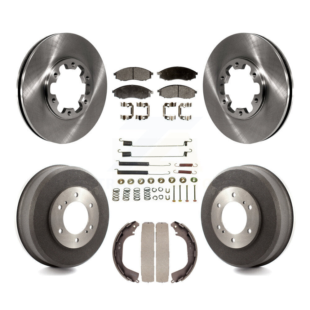 Rotor de frein à disque avant et arrière, Kit de plaquettes et de tambour semi-métalliques (7 pièces) pour Nissan Xterr