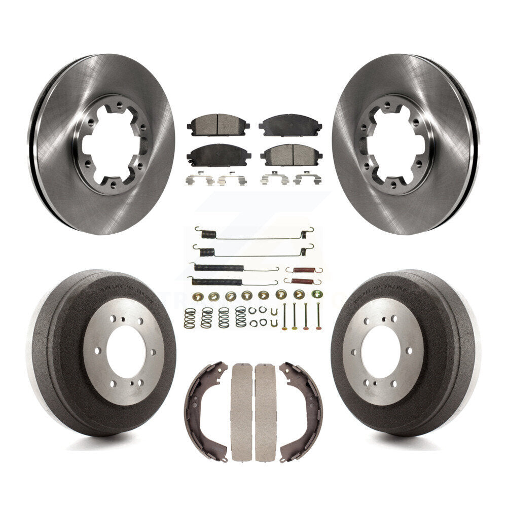 Rotors de frein avant et arrière, Kit de plaquettes et tambours semi-métalliques (7 pièces) pour Nissan Pathfinde