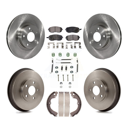 Rotors de frein à disque avant et arrière, Kit de tambour à plaquettes semi-métalliques (7 pièces) pour Subaru Imprez
