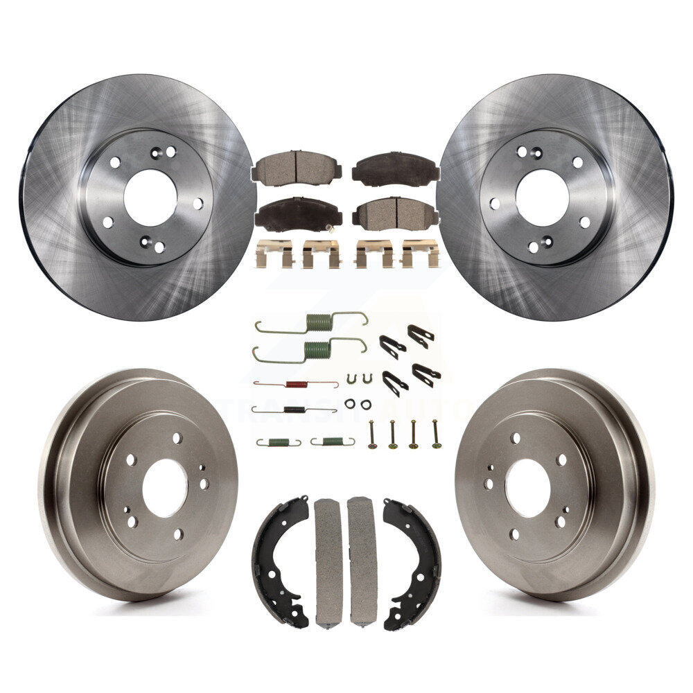 Kit de plaquettes et de tambour semi-métalliques pour Rotor de frein avant et arrière (7 pièces) pour Honda Civic Accor
