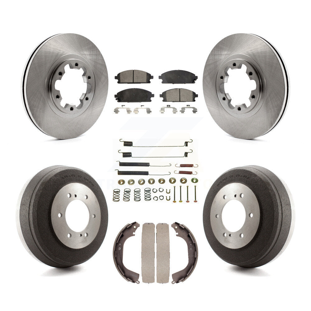 Rotors de frein avant et arrière, Kit de plaquettes et tambours semi-métalliques (7 pièces) pour Nissan Pathfinde